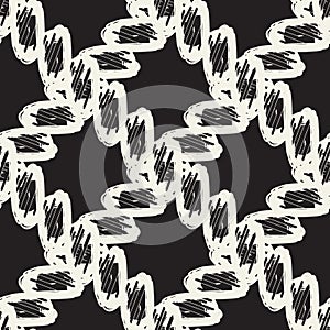 Vector seamless pattern with human dna structure